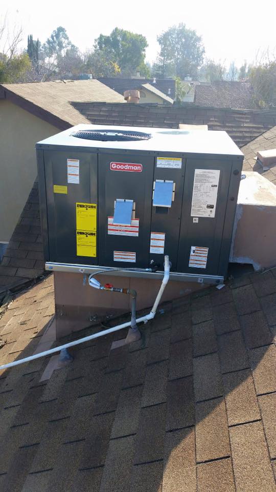 after a new ac installation with old stand and duct work