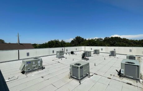 8 rooftop HVAC units installed