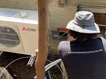one of our pros is working on an air conditioner repair in Livermore